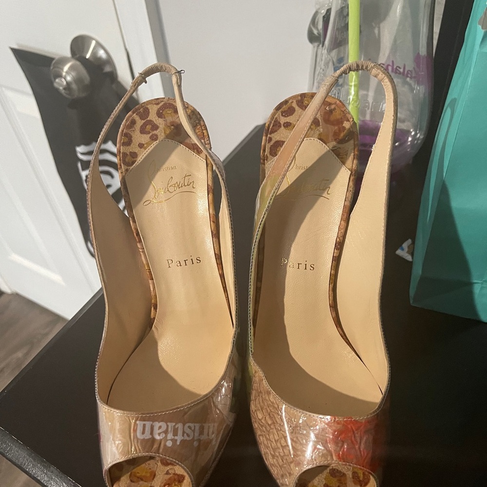 Christian Louboutin Multicolor Slingback Heels